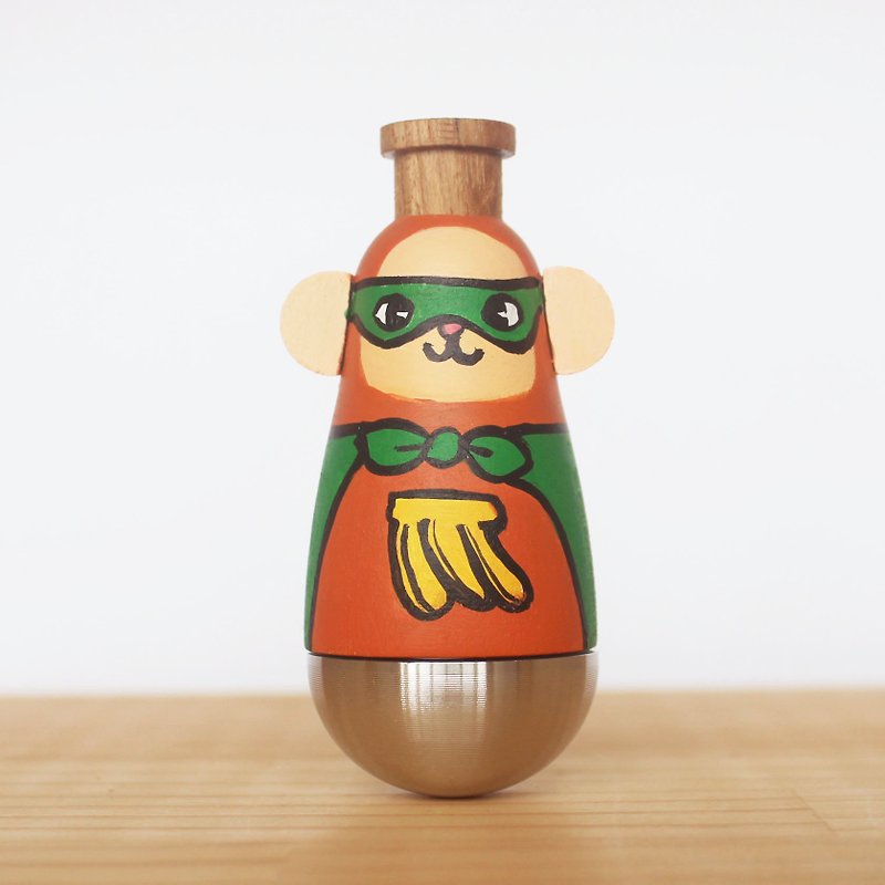 Wen Sen Di – Banana Monkey Superman Kazoo KAZOO Doll - กีตาร์เครื่องดนตรี - ไม้ สีเขียว