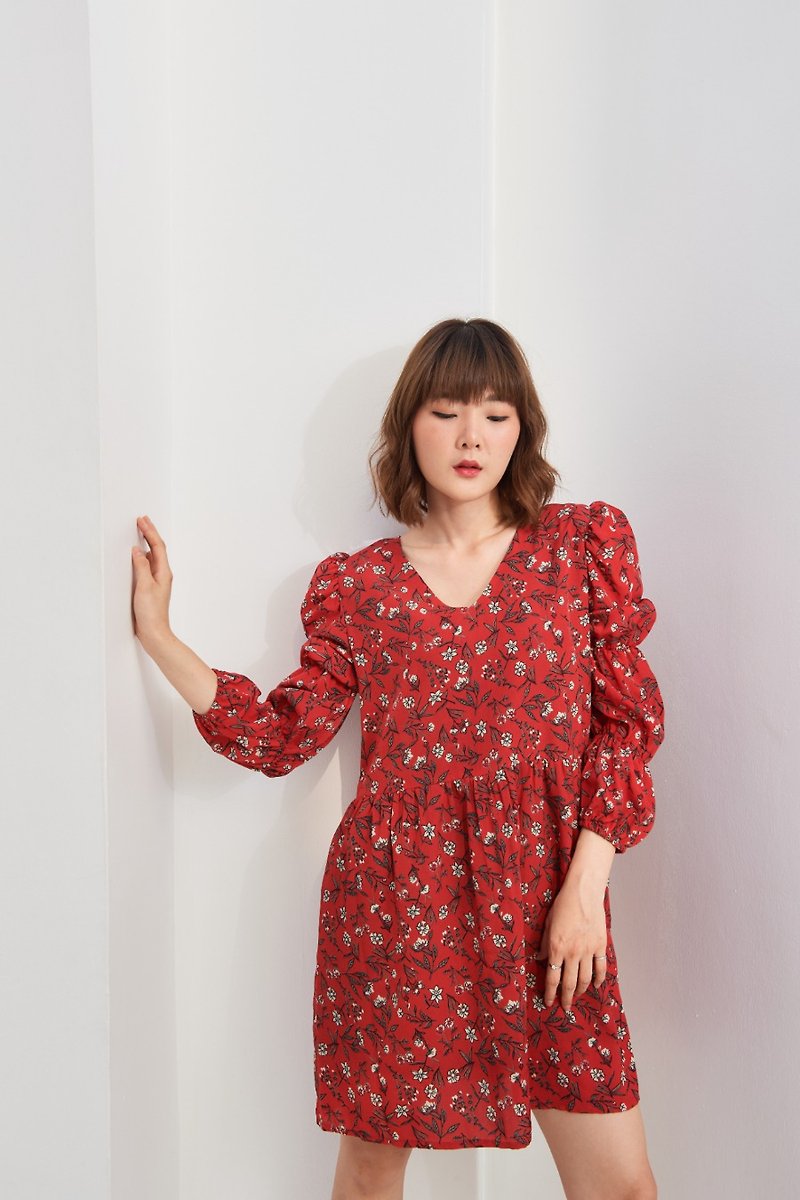 【Off-Season Sales】Baby doll dress (red) - One Piece Dresses - Polyester Red