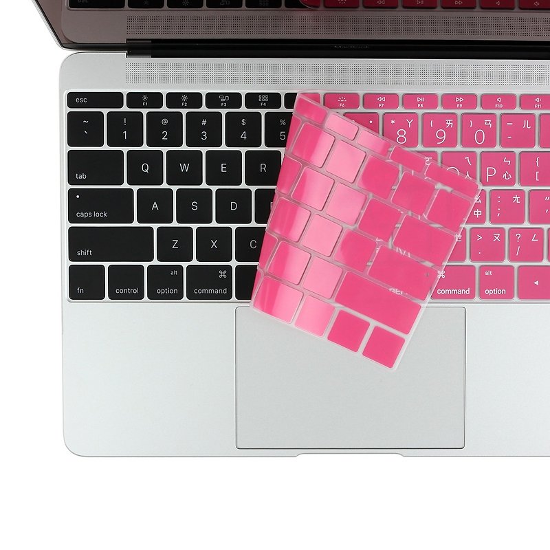 BF MacBook 12 吋 Dedicated Chinese keyboard protective film - Foundation white character 8880402592487 - Tablet & Laptop Cases - Silicone Pink