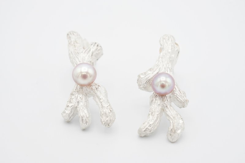 Coral 2 stud earrings - Earrings & Clip-ons - Silver Silver