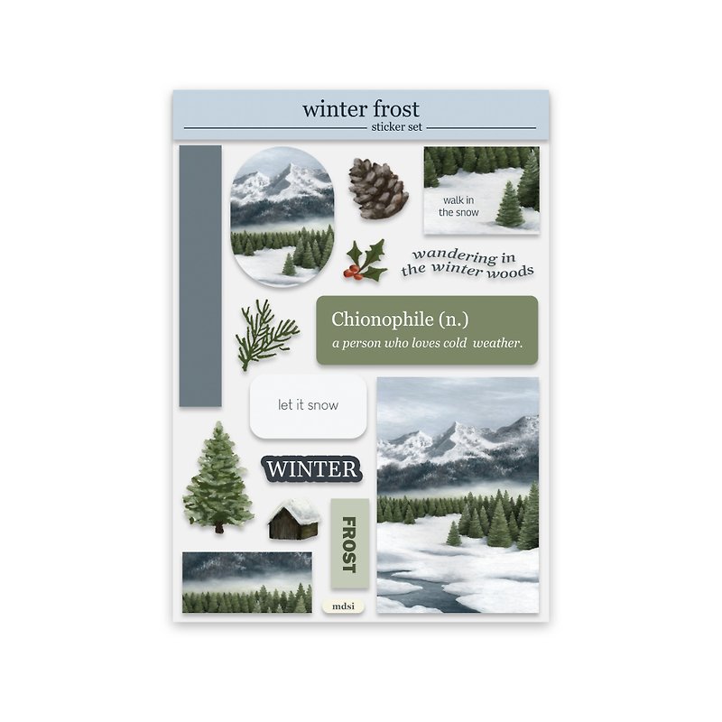 winter frost - sticker set - สติกเกอร์ - พลาสติก 