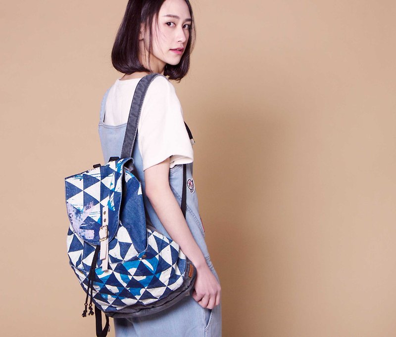 Rope backpack 02 - Backpacks - Cotton & Hemp Blue