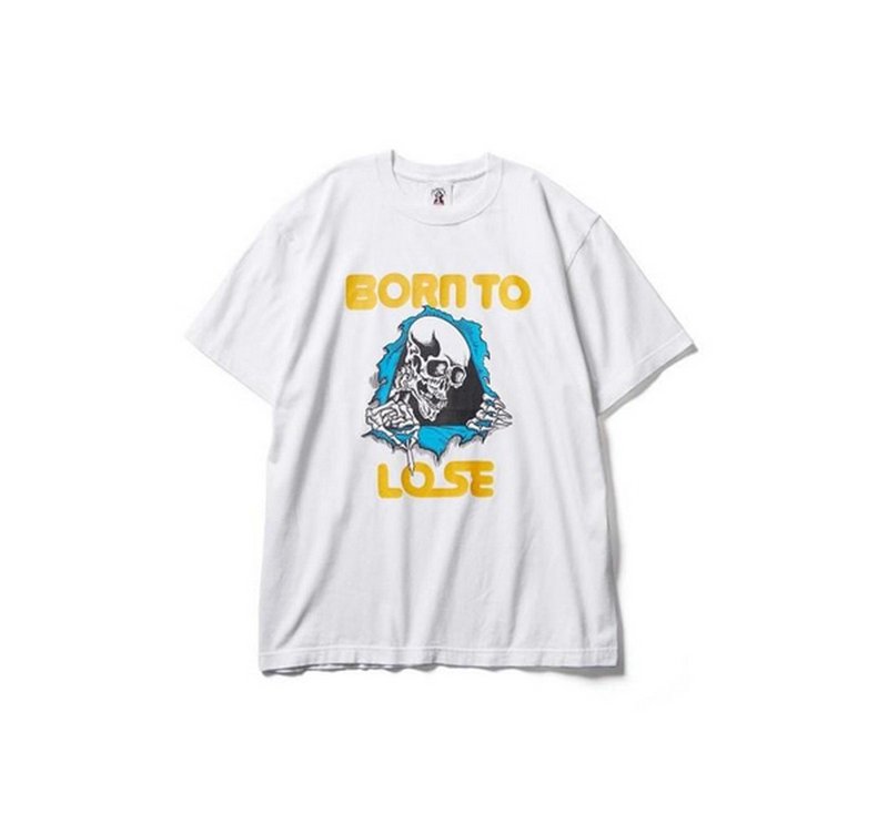 Softmachine Loser T-Shirt滑板骷髏短袖上衣(兩色) - 男 T 恤 - 棉．麻 黑色