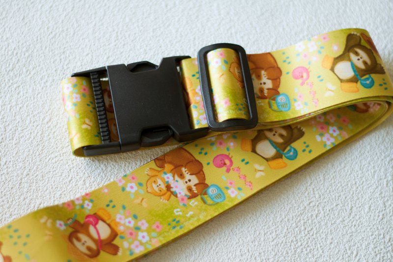 Original design outing sloth luggage strap - กระเป๋าเดินทาง/ผ้าคลุม - เส้นใยสังเคราะห์ สีเขียว