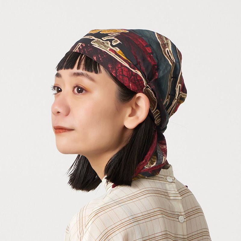 Shapron Turban Cap, African Headwrap, Style Bandana Cap, Bohemian Findings - ผ้าพันคอ - วัสดุอื่นๆ สีแดง