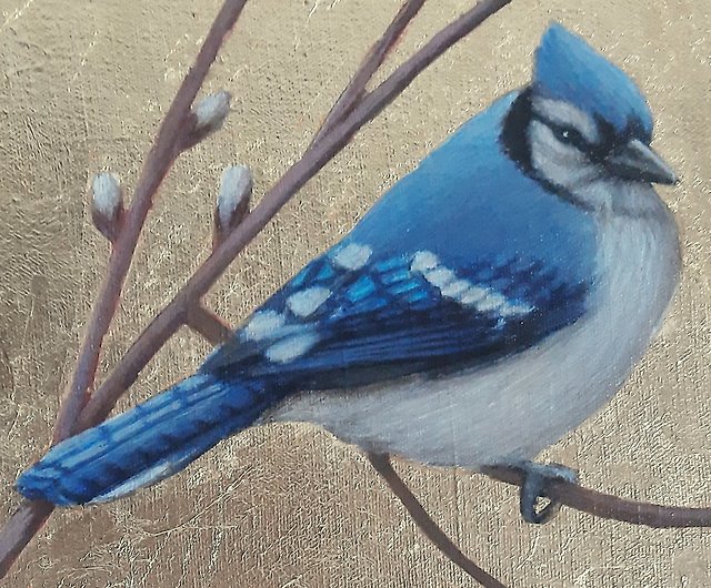 Buy ORIGINAL Blue Jay Bird Pencil Drawing Blue Jay Wall Art Online in India  
