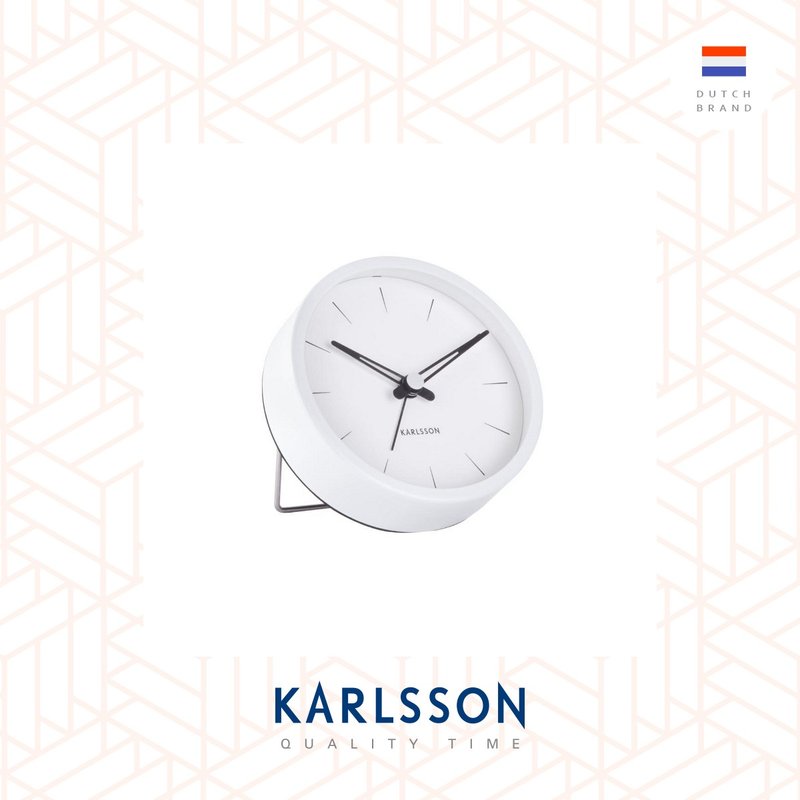 Karlsson, Alarm clock Lure small white, Design Boxtel & Buijs - นาฬิกา - โลหะ ขาว