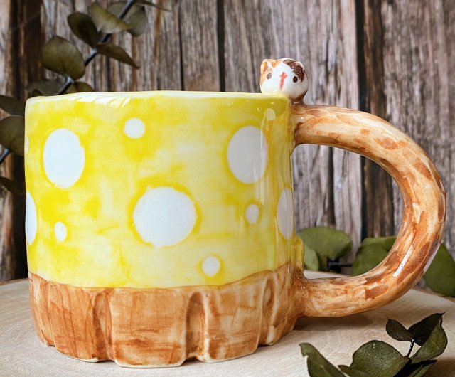 Porcelain Cappuccino Mug Polka Dots