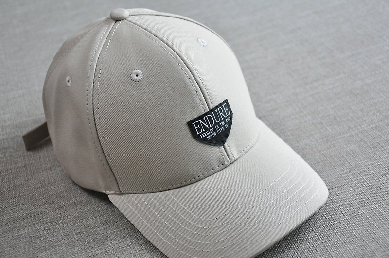 ENDURE / light khaki old hat Triangle sign - Hats & Caps - Cotton & Hemp Khaki