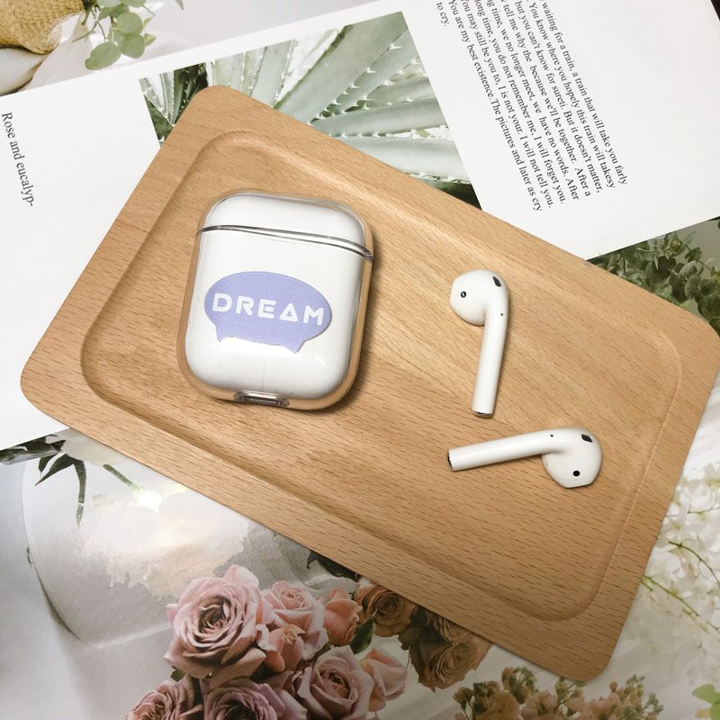 Airpods 1/2 generation hard shell DREAM - ที่เก็บหูฟัง - พลาสติก สีน้ำเงิน