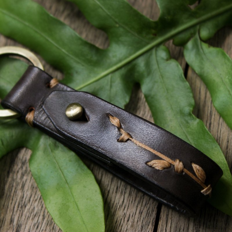 Keystrap # Climber2 / Key chain/ Key ring/ Leather strap / Leathercraft/ handmade designed  keyholder - Keychains - Genuine Leather Multicolor