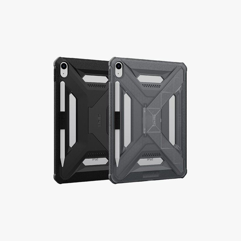UAG iPad 11/10.9インチ 耐衝撃スタンド付きミニマル保護ケース - タブレット・PCケース - ゴム ブラック
