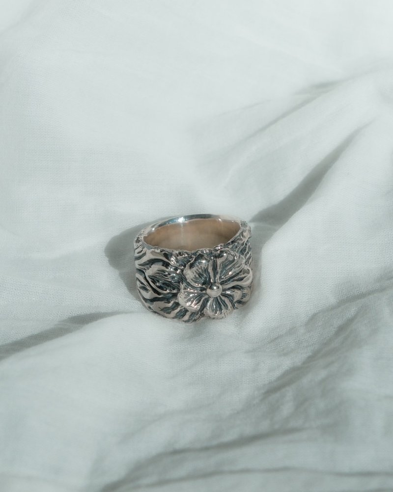凝花戒指 Still Essence ring - 戒指 - 銀 