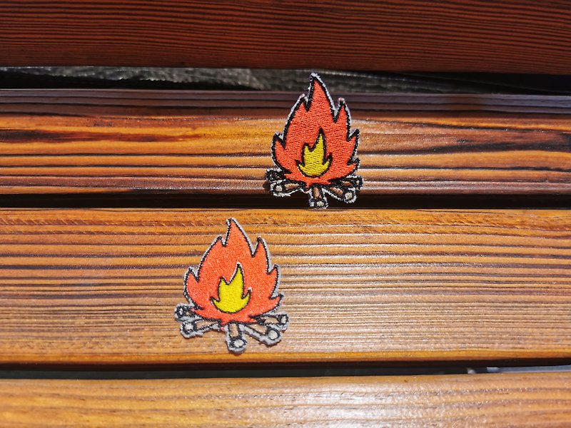 Camping Series - Campfire Embroidery Badge - Badges & Pins - Thread 