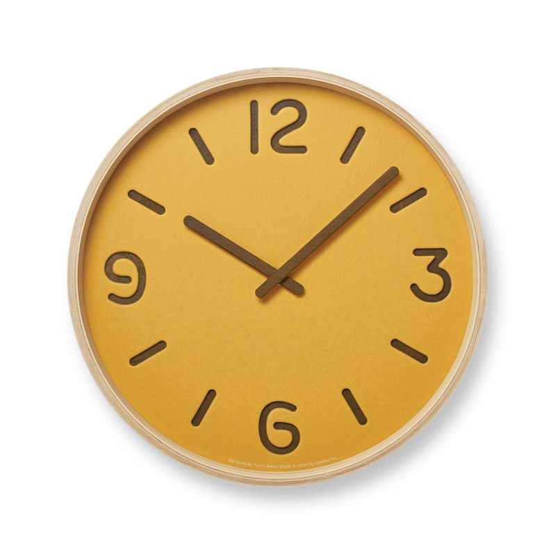 Lemnos Thomson Paper 時鐘 - 黃 - 時鐘/鬧鐘 - 木頭 黃色