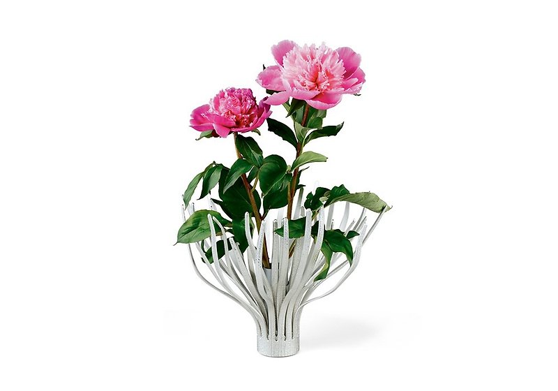 花開富貴花瓶 – L - 裝飾/擺設  - 其他金屬 銀色