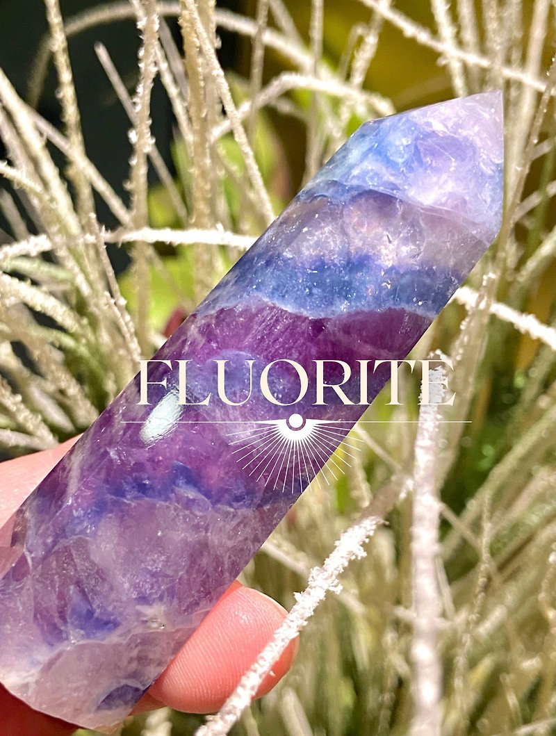 Fantasy Purple | Fluorite Column - ของวางตกแต่ง - คริสตัล สีม่วง