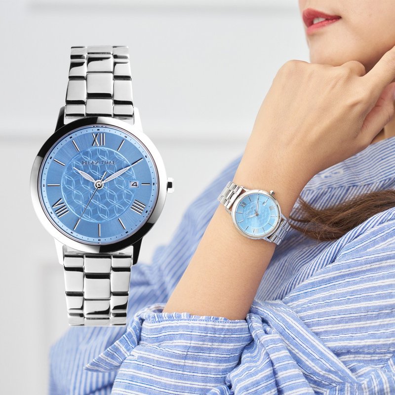 RELAX TIME Flower of Life Women's Watch Blue (RT-111-2) - Women's Watches - Stainless Steel Blue