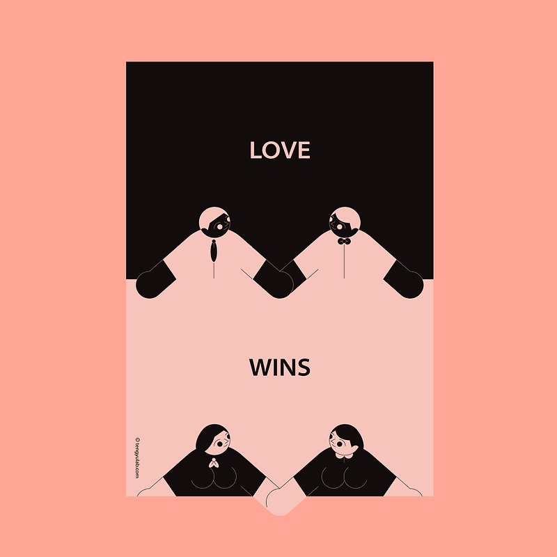 LOVE LOVE poster on paper - Other - Paper Multicolor