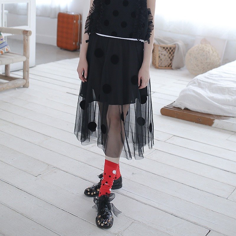 A little bit of black yarn skirt - imakokoni - Skirts - Other Materials Black