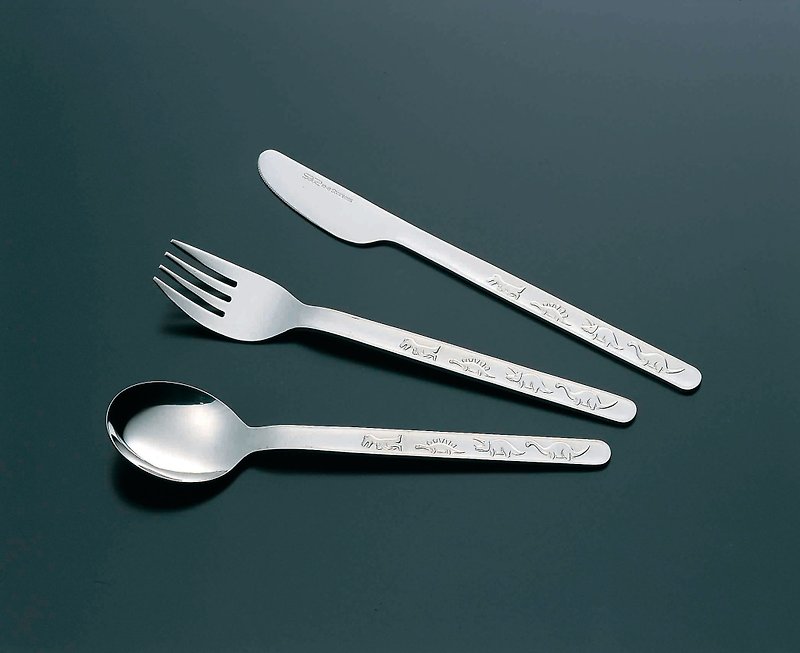 【日本製】SALUS 恐龍造型餐具 - 餐具/刀叉湯匙 - 不鏽鋼 