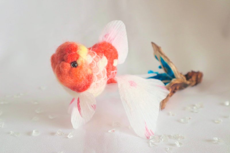 たゆたう金魚モビールL-桜オランダ- - 公仔/玩偶 - 羊毛 粉紅色