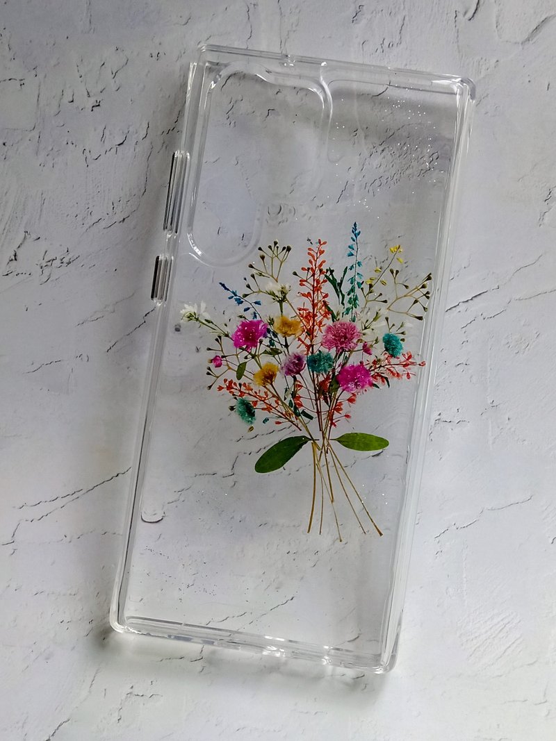 手作押花手機保護殼, 花束 - 手機殼/手機套 - 樹脂 多色