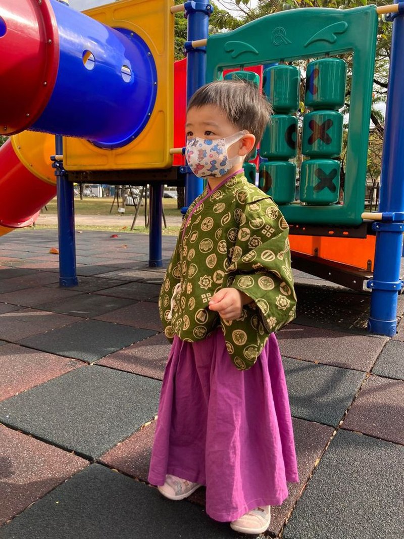 淺草振袖和服(女)-訂製 嬰幼兒 寶寶 兒童 日本 和服 禮服 襯衫 - 男/女童禮服 - 棉．麻 藍色