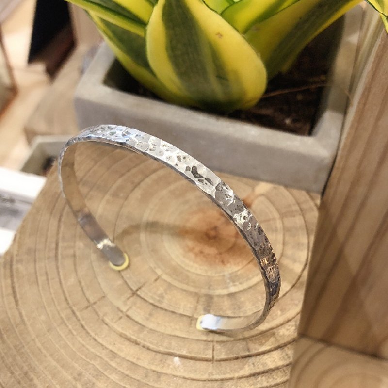 [Designer to help you make series] water wave bracelet / one piece - Bracelets - Sterling Silver Silver