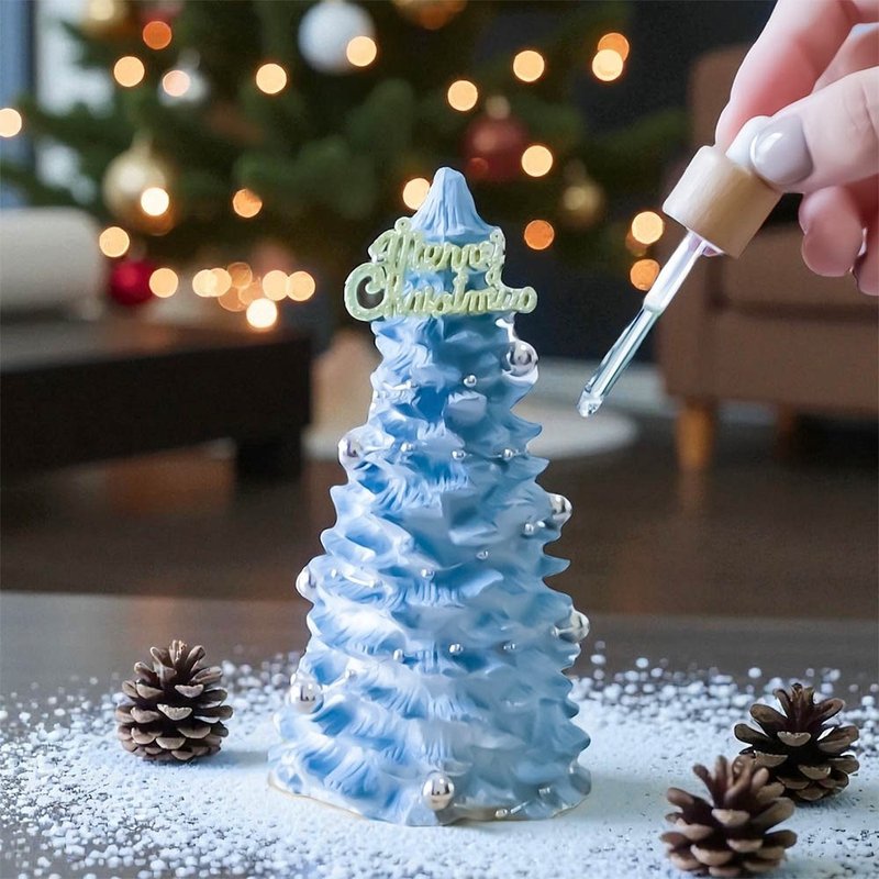 Happy Christmas 北歐極光聖誕樹擴香(贈送5ml香氛油) - 香薰/精油/線香 - 植物．花 卡其色