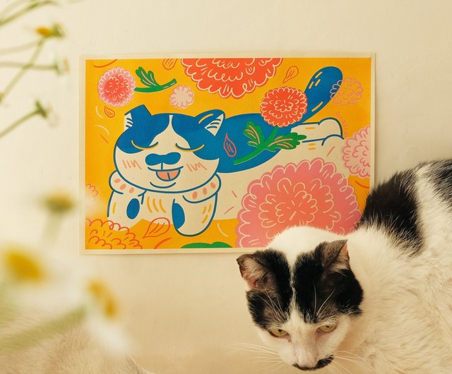 猫の絵 ダリアシリーズ