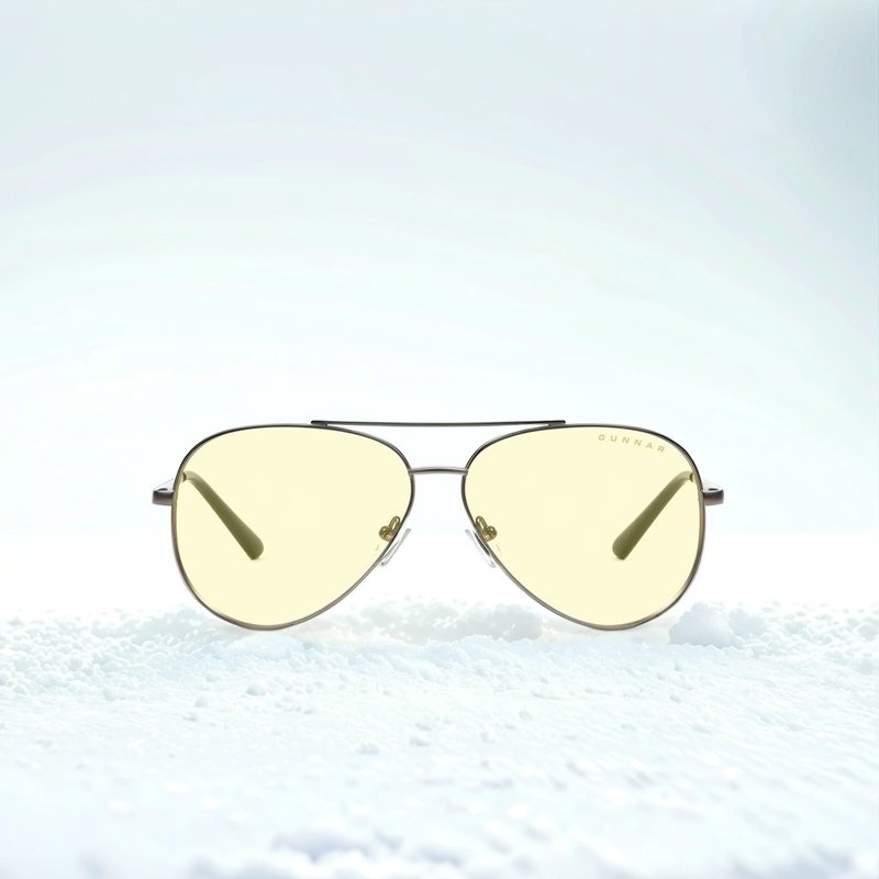 GUNNAR MAVERICK anti-blue light glasses | stainless steel | spring hinge - กรอบแว่นตา - สแตนเลส สีเทา