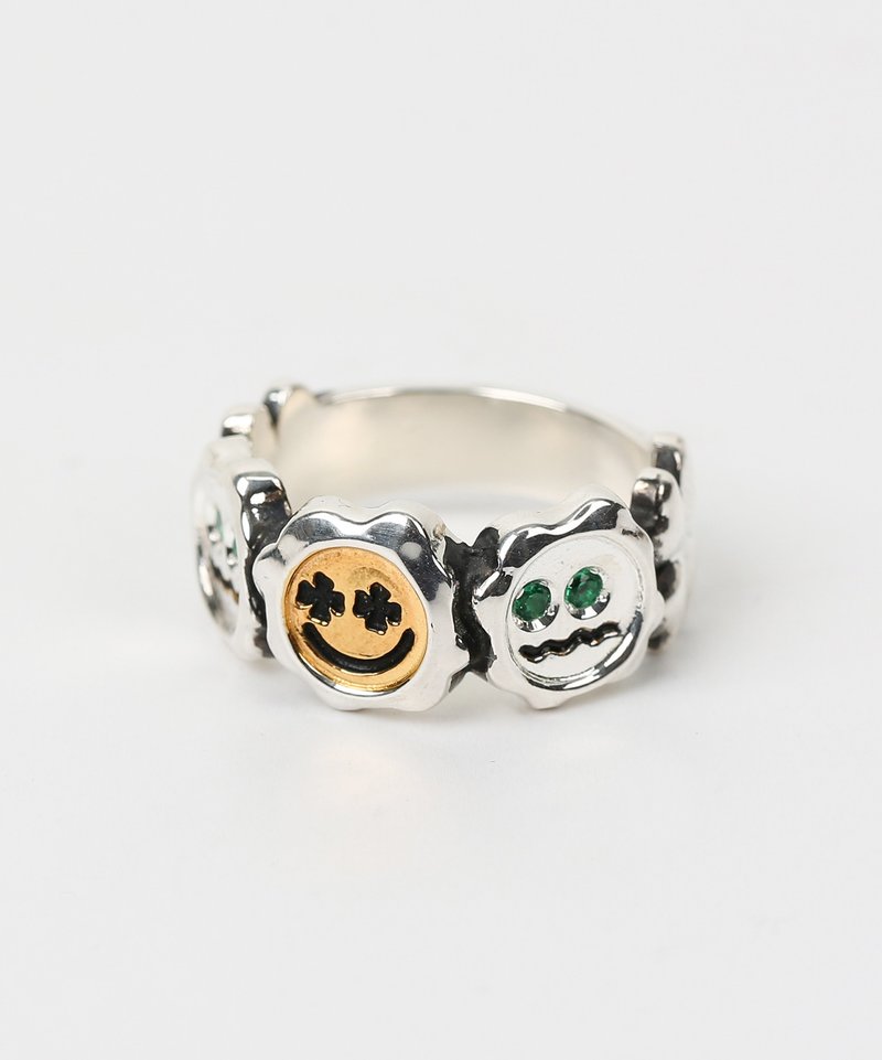 Clover eyes ring (925 silver) - 戒指 - 其他金屬 