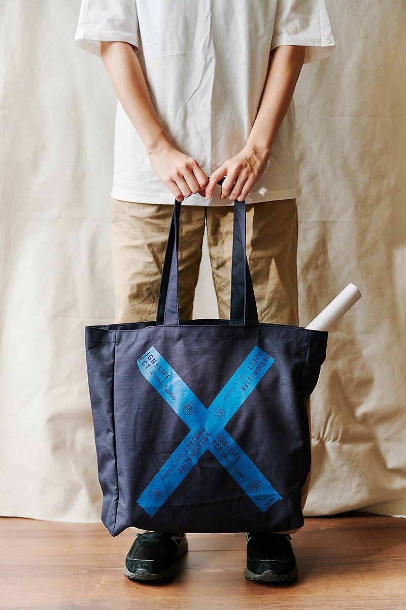 D&L DUMBO bag Navy X - Messenger Bags & Sling Bags - Cotton & Hemp Blue