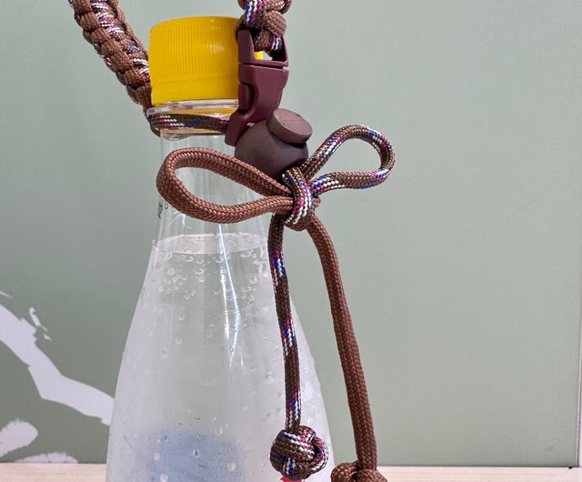 編集者による手作り - 在庫あり - 傘ロープ編みのポータブル飲料ベルト