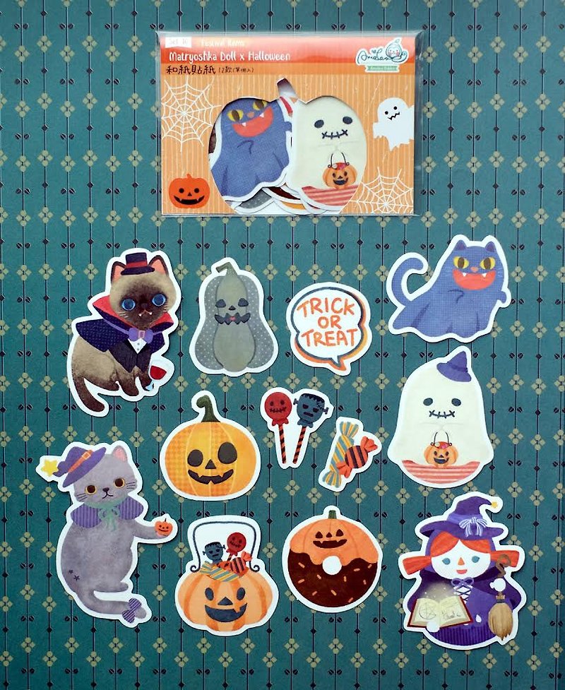 Russian Doll Series (Halloween Theme) and Paper Stickers - สติกเกอร์ - กระดาษ 