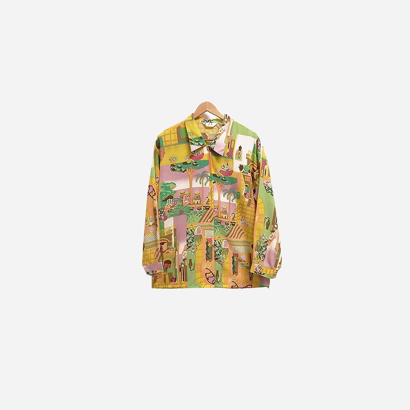 Dislocated vintage / Forest garden shirt no.427 vintage - Women's Shirts - Other Materials Yellow