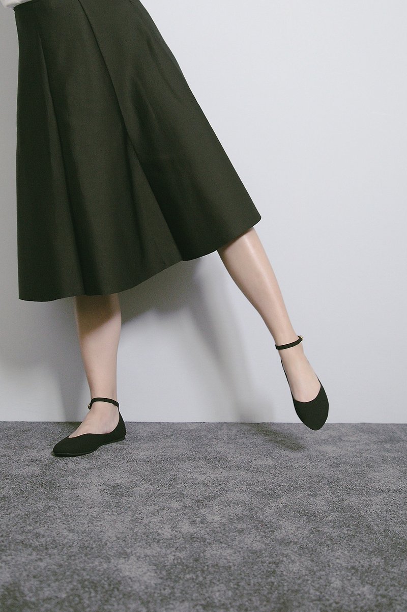Leá Black (Goose Down Black) Flats Actress Edition | WL - Women's Oxford Shoes - Other Man-Made Fibers Black
