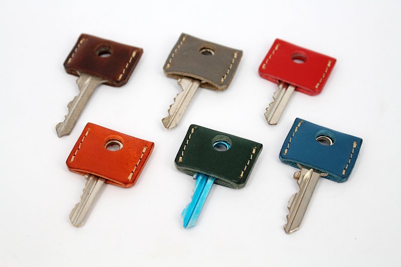 MOOS key leather case Italian vegetable tanned cow leather (a set of six) - Keychains - Genuine Leather Multicolor