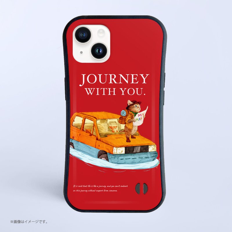 Journey with You /耐衝撃グリップiPhoneケース - 手機殼/手機套 - 塑膠 白色