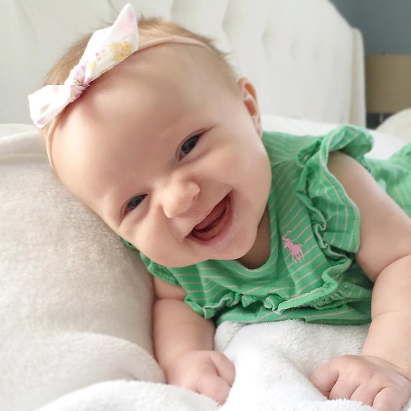 Baby Bling Small Bowknot Thin Baby Headband-Floral Style TM160719001 - อื่นๆ - ผ้าฝ้าย/ผ้าลินิน สึชมพู