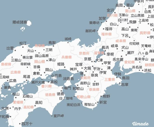 日本地図 - カスタマイズマグネットシリーズポスター - ムーン