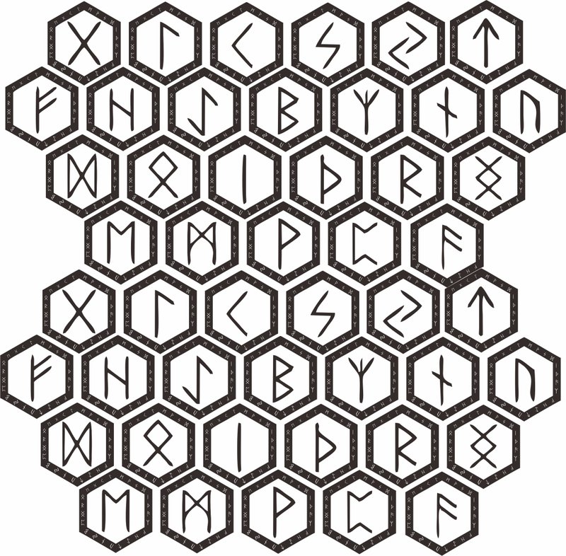 盧恩符文雷雕線稿含盒子的線稿 - 其他數位商品 - 其他材質 