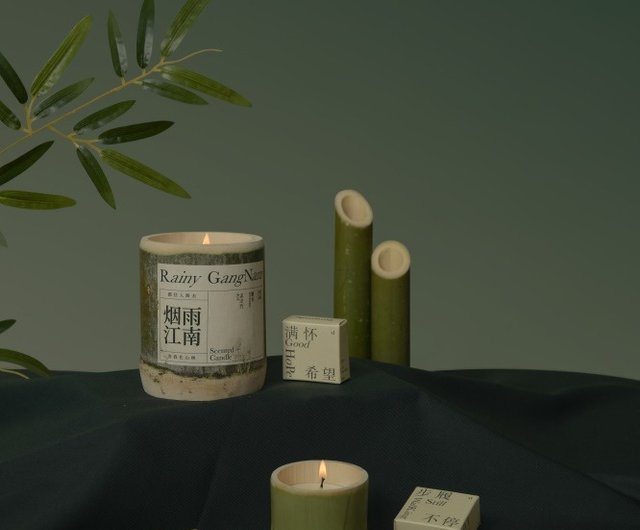 竹の香りのキャンドル ギフトボックス 竹キャンドル装飾品