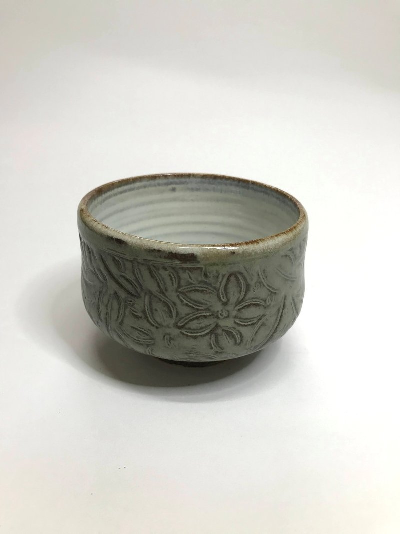 曾永鴻  灰釉刻花杯 - 茶壺/茶杯/茶具 - 陶 