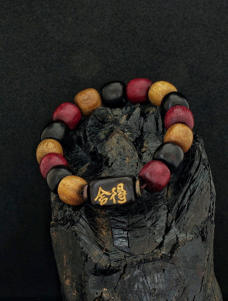 Wood Beads 12mm bracelet - สร้อยข้อมือ - ไม้ 