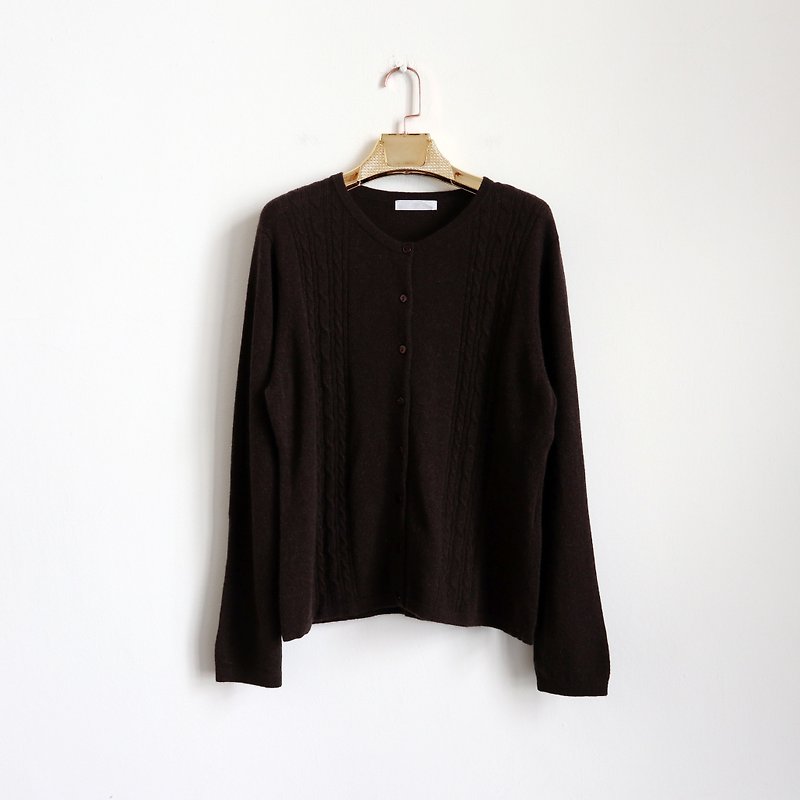 Pumpkin Vintage. Cashmere cashmere cardigan senior sweater - Women's Sweaters - Wool Brown