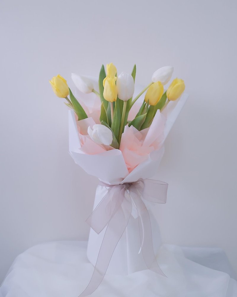 [Customized] Tulip bouquet Tulip two-color tulip birthday bouquet can be picked up or delivered