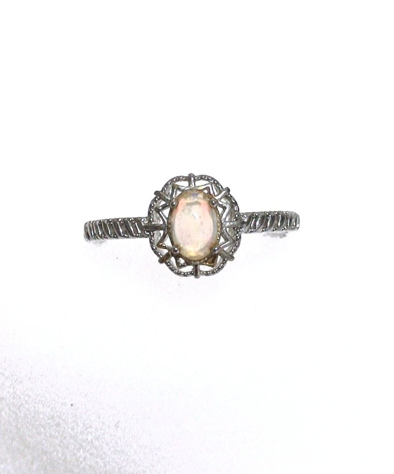 透視度高實心蛋白石戒指 - 戒指 - 半寶石 