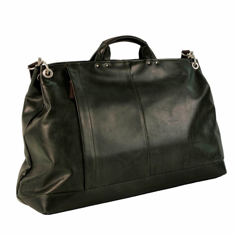 Japanese Toyooka HATTORI Hattori UG Boston bag green - Messenger Bags & Sling Bags - Genuine Leather Green